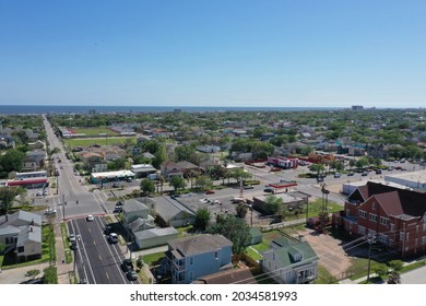 Aerial View Of Galveston, Tx