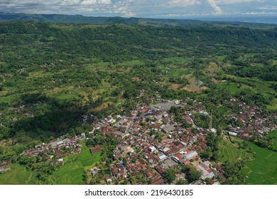 Aerial View Of Garut Regency, West Java, Indonesia