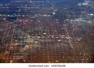 Aerial View Of A Gas Or Oil Field In Texas