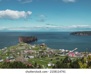 An Aerial View Of The Gaspe Peninsula In Canada