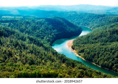 Aerial View Of The Gauley River, West Virginia, USA