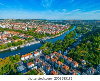 Aerial view of German town Würzburg. - Powered by Shutterstock