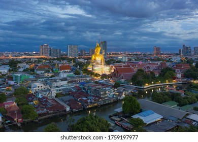 158 Giant Golden Buddha In Wat Paknam Phasi Charoen Images, Stock ...