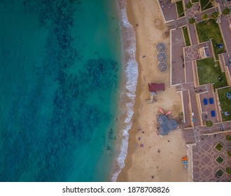 Aerial View Of The Givat Aliya Jaffa Beach, Israel.