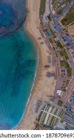 Aerial View Of The Givat Aliya Jaffa Beach, Israel.