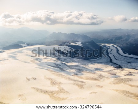 Similar – Sahara sand on the last rest of snow