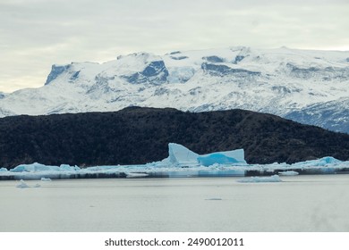 Aerial view of the glaciers and surrounding mountains - Powered by Shutterstock