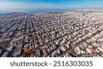 Aerial view of Glyfada and southern suburbs of Athens, Greece.