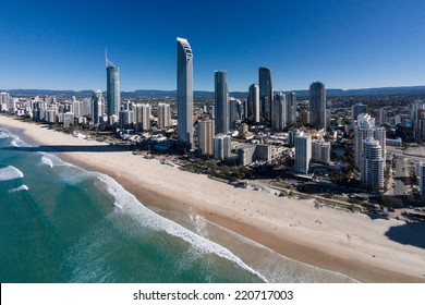 Aerial View Of Gold Coast, Queensland, Australia