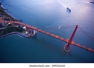 Aerial View Of Golden Gate Bridge 