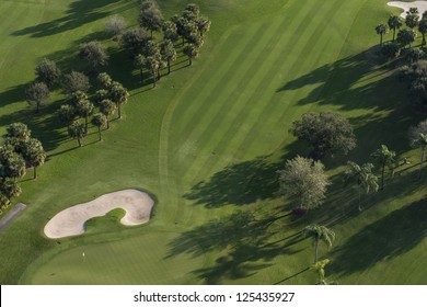 Aerial View Of Golf Community In Palm Beach County Florida