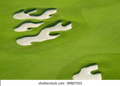 Aerial View Of Golf Green