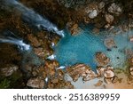 Aerial view of the Gorgos de Anna in Anna, Valencia, Spain