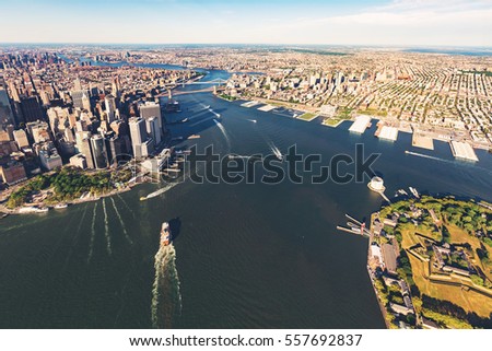 Similar – Foto Bild Blick auf den Hudson River, Manhattan und Jersey City