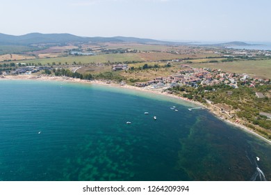 Aerial view of Gradina beach in Bulgaria