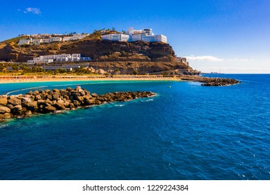 Aerial View Of The Gran Canaria Island Near Amadores Beach In Spain