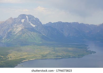 Aerial View Of Grand Teton National Park In Wyoming, United States