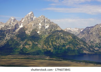 Aerial View Of Grand Teton National Park In Wyoming, United States