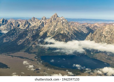 Aerial View Of Grand Teton National Park, Wyoming, USA.