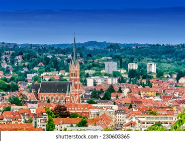 Aerial View Of Graz, Austria