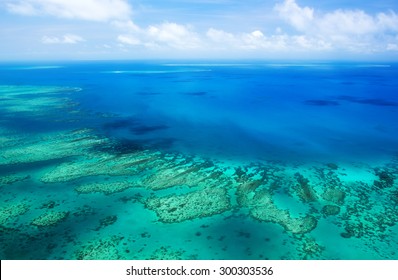 Aerial View Of A Great Barrier Reef