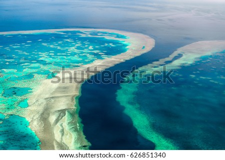 Aerial view of the Great Barrier Reef Сток-фото © 