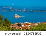 Aerial view of Greek town Nafplio.