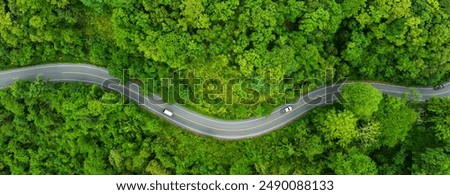 Image, Stock Photo View from above of a peeling traffic sign