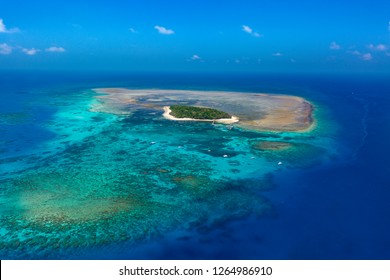 An Aerial View Of Green Island On The Great Barrier Reef, Australia