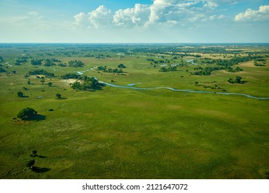 Aerial view of green Okavango delta landscape. Botswana, Africa. - Powered by Shutterstock