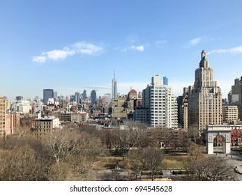 Aerial View Of Greenwich Village And Washington Square Park In New York City