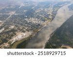 Aerial view of Greenwood, Mississippi, USA.
