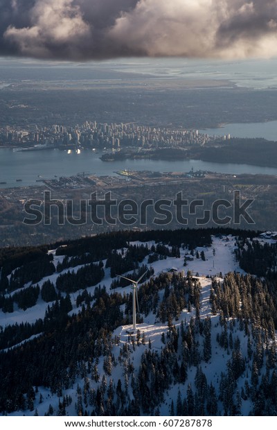 Downtown Vancouver Skyline Grouse Mountain Lights At Nig Flickr