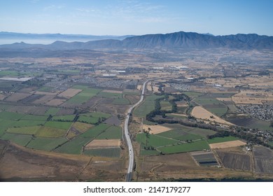 Aerial View Of Guadalajara Agriculture Fields In Mexico Country