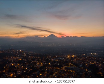 Aerial View Of Guatemala City At Sunset 