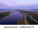 Aerial view of the Gulf State Park in Gulf Shores, Alabama at sunrise