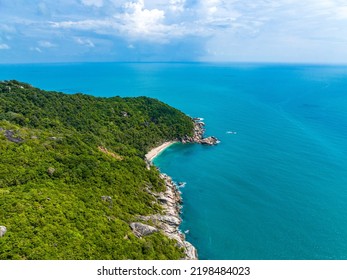 Aerial View Of Haad Rin Beach Or Hat Rin In Ko Pha Ngan, Thailand