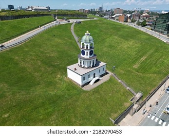 Aerial View Of Halifax Old Town Clock Tower And Citadel Hill