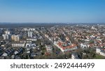 Aerial view from Hanau city  in Germany