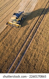 aerial view of the harvest fields in Poland - Shutterstock ID 2260170865