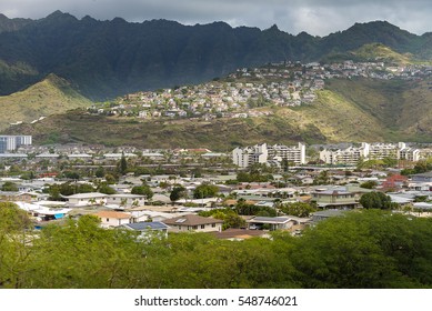 Aerial View Of Hawaii From Diamond Head, Hawaii USA