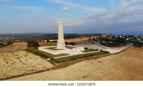 Aerial View Of The Helles Memorial Is A Commonwealth War Graves Commission War Memorial Near Sedd El Bahr, In Turkey.