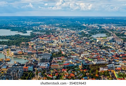 Aerial View Of Helsinki, Capital Of Finland