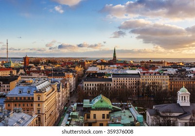 Aerial View Of Helsinki, Capital Of Finland