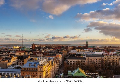 Aerial View Of Helsinki, Capital Of Finland