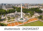 Aerial view of Heroes Monument in Surabaya
