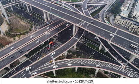 Aerial View Highway Overpass City On Stock Photo 1012974820 | Shutterstock