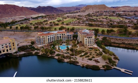 The Aerial View Of The Hilton Lake Las Vegas Resort   Spa