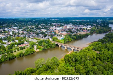 Aerial View Of Historic Fredericksburg Virginia