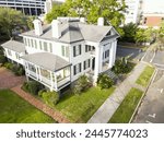 Aerial view of the historic Knott House in Tallahassee, Florida 